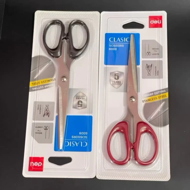 Kéo Văn Phòng Deli 6.009-6.010 Lưỡi Hợp Kim Thép Không Gỉ Siêu Bén Giá 45.000