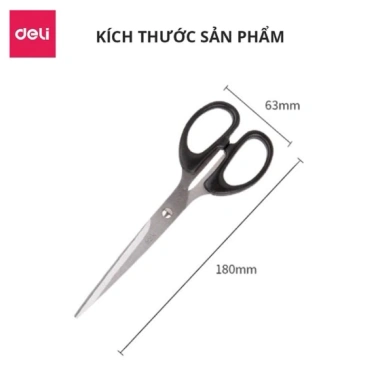 Kéo Văn Phòng Deli 6.009-6.010 Lưỡi Hợp Kim Thép Không Gỉ Siêu Bén Giá 45.000