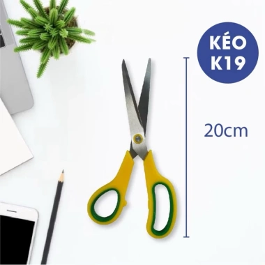 Kéo văn phòng K20 K19 - Kéo cắt giấy 250mm/210mm, bền, siêu mỏng, giá chỉ 30.000₫