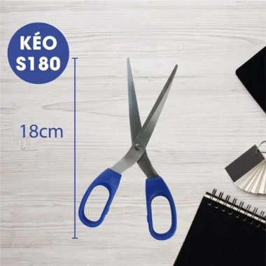 Kéo Văn Phòng S183 - Cắt Giấy, Bìa, Kim Loại Mỏng, Giá Chỉ 25.000 VNĐ Ưu Đãi Đặc Biệt 4