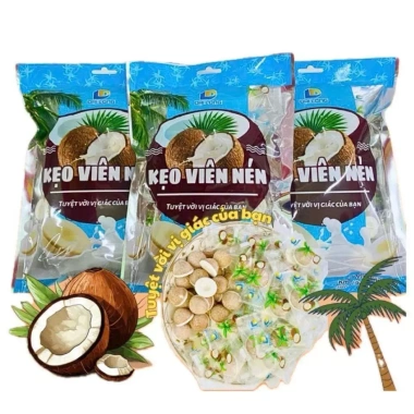 Kẹo viên nén hình gáo dừa 200g - Ngon giòn, giá chỉ 48.000đ, giảm tới 20%