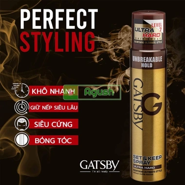 Keo xịt tóc Gatsby 250ml/66ml chính hãng Nhật Bản, giữ nếp lâu, không bết dính, thơm nhẹ, giá rẻ 75.000 đồng 2
