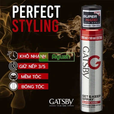 Keo xịt tóc Gatsby 250ml/66ml chính hãng Nhật Bản, giữ nếp lâu, không bết dính, thơm nhẹ, giá rẻ 75.000 đồng 4