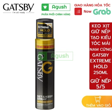 Keo xịt tóc Gatsby Extreme Hold 250ml - Tạo kiểu cứng, giữ nếp lâu, không bết dính, nam nữ, chính hãng, giảm giá 215k 10 Keo xịt tóc Gatsby Extreme Hold 250ml - Tạo kiểu cứng, giữ nếp lâu, không bết dính, nam nữ, chính hãng, giảm giá 215k 10