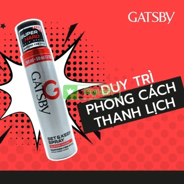 Keo xịt tóc Gatsby Hard 250ml - Thơm mềm, giữ nếp mềm không bết dính, nam nữ 3 Keo xịt tóc Gatsby Hard 250ml - Thơm mềm, giữ nếp mềm không bết dính, nam nữ 3