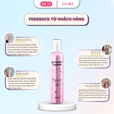 Keo Xịt Tóc Gôm Mềm Giữ Nếp, Tạo Uốn Xoăn Tự Nhiên Bồng Bềnh - DETI SHOP 79k