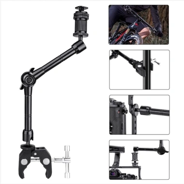 Kẹp 1/4 và 3/8 cho DSLR, Giàn khoan, Màn hình LCD, Đèn flash LED Magic Arm