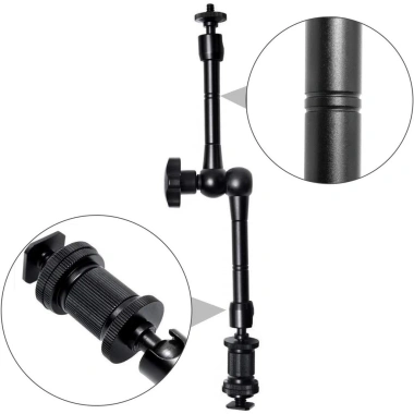 Kẹp 1/4 và 3/8 cho DSLR, Giàn khoan, Màn hình LCD, Đèn flash LED Magic Arm