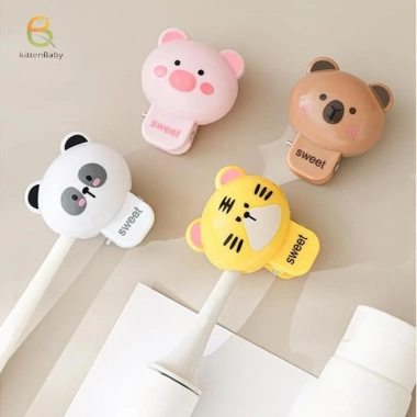Kẹp bàn chải đánh răng động vật hoạt hình - Bảo vệ chống bụi, di động, thích hợp du lịch gia đình