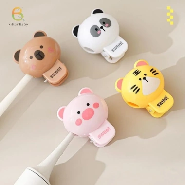 Kẹp bàn chải đánh răng động vật hoạt hình - Bảo vệ chống bụi, di động, thích hợp du lịch gia đình
