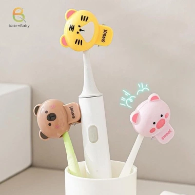 Kẹp bàn chải đánh răng động vật hoạt hình - Bảo vệ chống bụi, di động, thích hợp du lịch gia đình