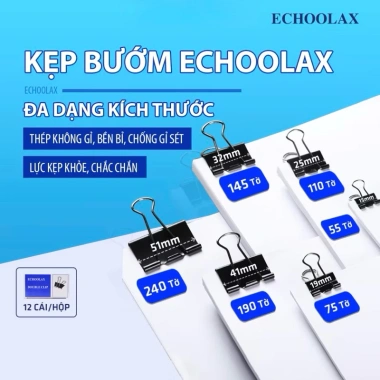 Kẹp Bướm Đa Màu 6 Kích Thước 15-51mm - Binder Clips DOUBLE CLIP Giá Ưu Đãi 57,000 VND 5