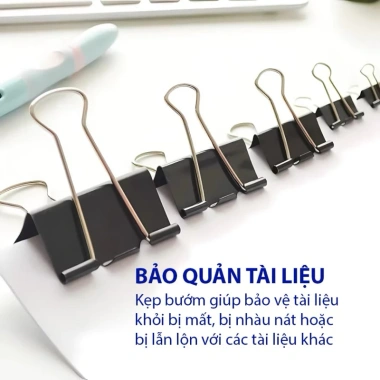 Kẹp bướm giấy Slecho đa kích thước 15-51mm - Giá ưu đãi 20.000đ, chất lượng cao 4