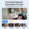 Kẹp Camera Điện Thoại Từ Tính TELESIN – Nút Chụp Không Dây, Đèn Đầy, 3 Chân, MFI, 1/4 8