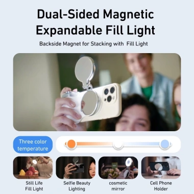 Kẹp Camera Điện Thoại Từ Tính TELESIN – Nút Chụp Không Dây, Đèn Đầy, 3 Chân, MFI, 1/4 8 Kẹp Camera Điện Thoại Từ Tính TELESIN – Nút Chụp Không Dây, Đèn Đầy, 3 Chân, MFI, 1/4 8
