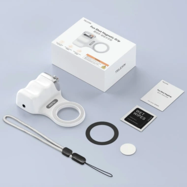 Kẹp Camera Điện Thoại Từ Tính TELESIN – Nút Chụp Không Dây, Đèn Đầy, 3 Chân, MFI, 1/4