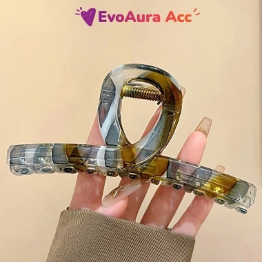 Kẹp Càng Cua Lớn 13cm Nữ - Họa Tiết Tranh Sơn Dầu Acrylic, Giữ Tóc Chắc Sau Gáy 10