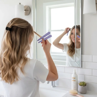 Kẹp Cạnh Chống Trượt Đầy Màu Sắc cho Phòng Tắm & Mỹ Phẩm, Bền Bỉ Bảo Vệ 8