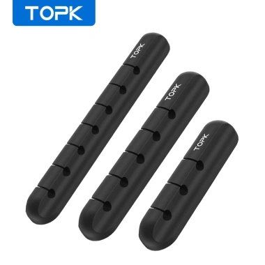 Kẹp cố định dây cáp TOPK 3-5-7, đương kính 5mm, đế dán silicon - Giá 12.000đ