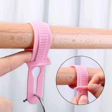 Kẹp đa năng quần áo và cáp - Dây buộc móc treo chống gió, điều chỉnh độ dài, PP bền (3/5/10 cái)