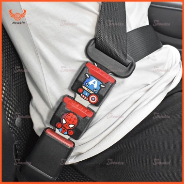 Kẹp Dây Đai An Toàn Xe Hơi Đen Họa Tiết Hoạt Hình - Dễ Điều Chỉnh, Giá 41.369₫ 4