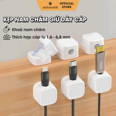 Kẹp Dây Điện Treo Tường Automatik - Khoá Giữ Cáp Gọn Gàng, Bảo Vệ, Giá 20.000 VNĐ