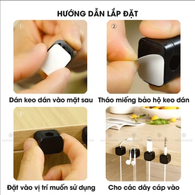 Kẹp Dây Điện Treo Tường Automatik - Khoá Giữ Cáp Gọn Gàng, Bảo Vệ, Giá 20.000 VNĐ 8 Kẹp Dây Điện Treo Tường Automatik - Khoá Giữ Cáp Gọn Gàng, Bảo Vệ, Giá 20.000 VNĐ 8