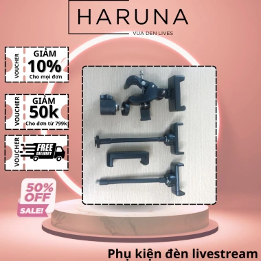 Kẹp Đèn Livestream & Giá Đỡ Điện Thoại Củ Bi Xoay - Hỗ Trợ Quay Video, Giá 9.000đ