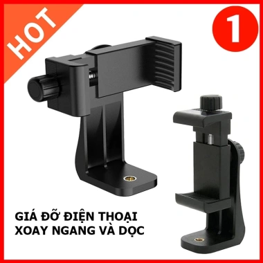 Kẹp Điện Thoại Chữ E 360° - Ốc Vặn Cố Định, Chắc Chắn, Giá Chỉ 25.000 VND