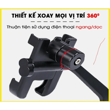 Kẹp điện thoại gắn xe máy C2 INOX chống rung, gắn kính xe nhanh - Giá chỉ 49.000đ, phù hợp Shipper & xe công nghệ
