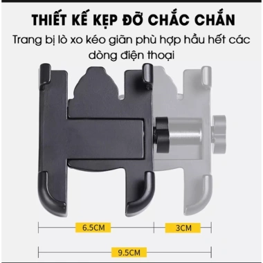 Kẹp điện thoại gắn xe máy C2 INOX chống rung, gắn kính xe nhanh - Giá chỉ 49.000đ, phù hợp Shipper & xe công nghệ