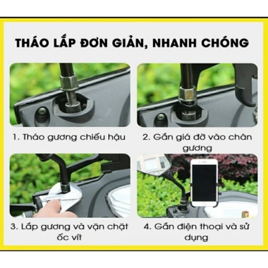 Kẹp điện thoại gắn xe máy C2 INOX chống rung, gắn kính xe nhanh - Giá chỉ 49.000đ, phù hợp Shipper & xe công nghệ 5 Kẹp điện thoại gắn xe máy C2 INOX chống rung, gắn kính xe nhanh - Giá chỉ 49.000đ, phù hợp Shipper & xe công nghệ 5