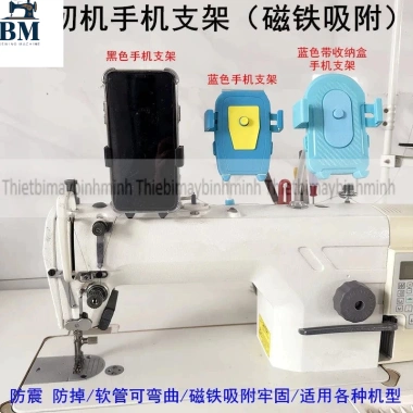 Kẹp điện thoại màu xanh đế 4 nam châm hút mạnh, kèm hộp đựng dụng cụ may Giá 65.000₫