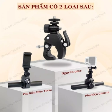 Kẹp Điện Thoại Tripod Đa Năng Livestream Ghi Hành Trình Xe Máy - 39.000đ 5