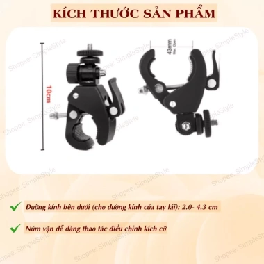 Kẹp Điện Thoại Tripod Đa Năng Livestream Ghi Hành Trình Xe Máy - 39.000đ 6