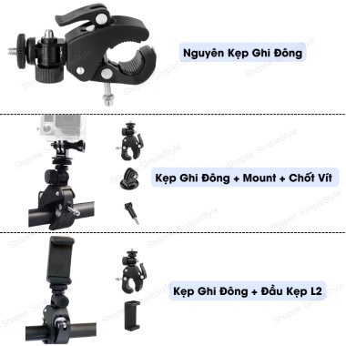 Kẹp Điện Thoại Tripod Đa Năng Livestream Ghi Hành Trình Xe Máy - 39.000đ 10