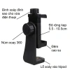 Kẹp điện thoại xoay 360 cho Tripod livestream - Giá chỉ 15.000 VND, giảm từ 18.300 VND, ổn định dễ lắp đặt 6