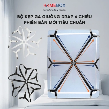Kẹp Ga Giường Chống Xê Dịch Cố Định, Drap 6 Chiều Chống Rách, Đệm Phẳng - 68.000₫