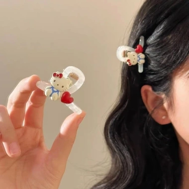 Kẹp Gài Tóc Trái Tim Mèo Dễ Thương Phù Hợp Mũ Nón & Buộc Tóc Giá Giảm 30.888 VND