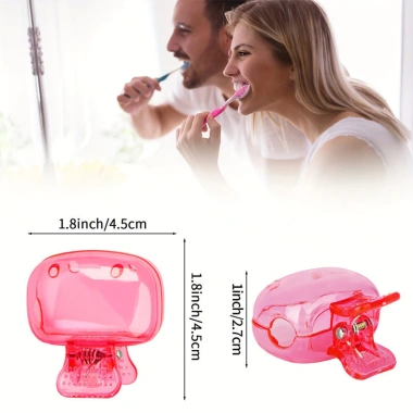 Kẹp giữ bàn chải nhựa Đầu bàn chải + Mũ bảo vệ - Hộp lưu trữ du lịch, giảm giá 28.600₫