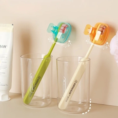 Kẹp giữ bàn chải nhựa Đầu bàn chải + Mũ bảo vệ - Hộp lưu trữ du lịch, giảm giá 28.600₫