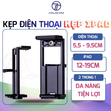 Kẹp iPad, Máy Tính Bảng & Điện Thoại HOLOCOM K2 - Hỗ Trợ Quay Video, Livestream, Chụp Ảnh, Giá Ưu Đãi 45.000 VNĐ