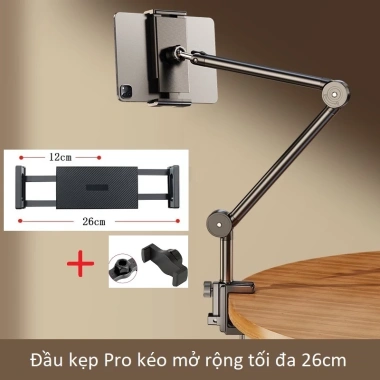 Kẹp iPad và điện thoại đầu giường đa năng, điều chỉnh nhiều khớp, giải trí tiện lợi - Giá chỉ 138.000₫