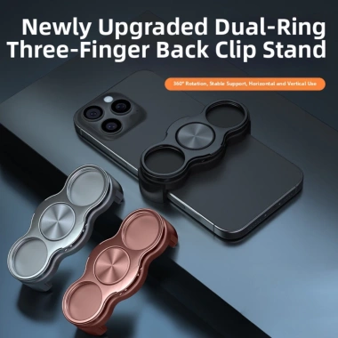 Kẹp lưng ba ngón tay DualRing - Giá đỡ điện thoại gập, tay cầm 360 độ điều chỉnh