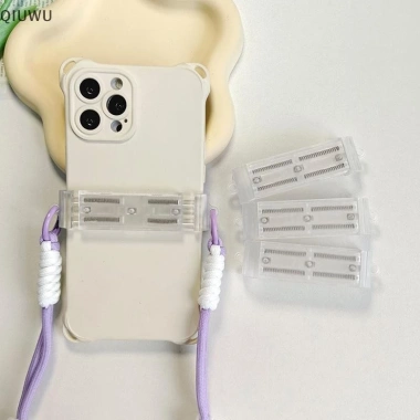 Kẹp lưng điện thoại trong suốt Qiuwu điều chỉnh - Khung cố định, giá 39.490₫