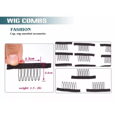 Kẹp Lược Răng Sắt Dùng Làm Tóc Giả Độ Bám Mạnh Giá 2.800 VND (Giá Gốc 3.444 VND) 3