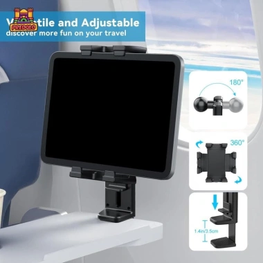Kẹp máy tính bảng xoay 360 - Giá đỡ đa năng cho điện thoại, máy bay du lịch, giảm còn 196.900₫ 9