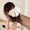 Kẹp Nơ Ren Tiểu Thư Size Đại 24cm Màu Kem - Kẹp Bấm Nửa Tóc Giá 100k 8