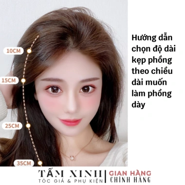 Kẹp phồng chân tóc giả nữ đẹp kiểu mới Dấu Viền Cao Cấp - Giá 1 Bên 40,000 VND 6