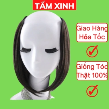 Kẹp phồng chân tóc giả nữ đẹp kiểu mới Dấu Viền Cao Cấp - Giá 1 Bên 40,000 VND 8